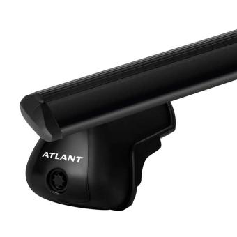 Багажник на крышу Атлант для VOLKSWAGEN Sharan 5-дв. минивэн 96-00, 01-09, с обычным рейлингом дуги алюминиевые Крыло черные