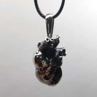Кастомный кулон из серебра Crazy Silver Сердце 012-036