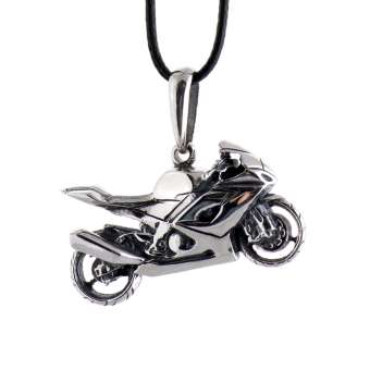 Кастомный кулон из серебра Crazy Silver Мотоцикл Suzuki GSX-R 019-011