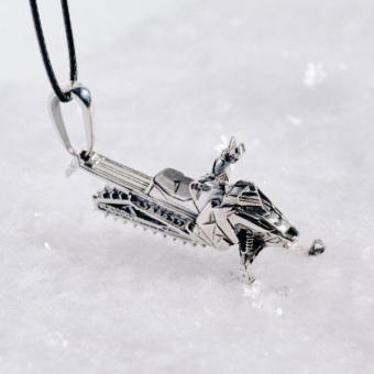 Кастомный кулон из серебра Crazy Silver Снегоход 019-014