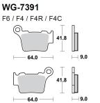 Тормозные колодки WRP WG-7391-F4 (LMP391 OR FDB2165 / FA368)-2