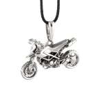 Кастомный кулон из серебра Crazy Silver Мотоцикл Ducati Hypermotard 019-007-2