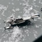 Кастомный кулон из серебра Crazy Silver Снегоход 019-014-4