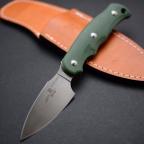 Туристический нож G.Sakai, Camper En Fixed / ZDP-189, Green G-10-1