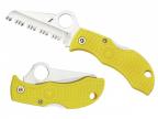 Spyderco Manbug, Yellow FRN handle, H1 Steel, Full Serrated-1