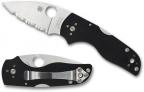 Складной нож Spyderco Native Lil&#039;, Black G-10 Handle, CPM-S30V, Full Serrated (Lockback)-1