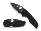 Складной нож Spyderco Native Lil&#039;, Black G-10 Handle, CPM-S30V, Black Blade, Full Serrated-1