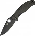 Складной нож Spyderco Tenacious, Carbon Fiber Handle, Black Blade, Plain-1