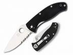 Складной нож Spyderco Tenacious, Black G10 Handle, Part Serrated-1