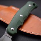 Туристический нож G.Sakai, Camper En Fixed / ZDP-189, Green G-10-5