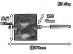 Чугунная форма-пресс для выпечки IWACHU, рыбки-8